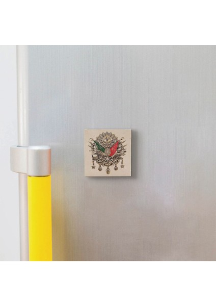 Osmanlı Arması Baskılı Doğaltaş MAGNETKRT-085BUZDOLABI Süsü modelleri