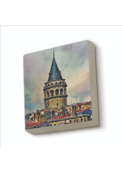 Galata Kulesi Baskılı Doğaltaş MAGNETKRT-020BUZDOLABI Süsü