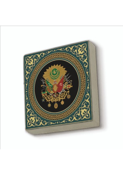 Osmanlı Arması Baskılı Doğaltaş MAGNETKRT-086BUZDOLABI Süsü