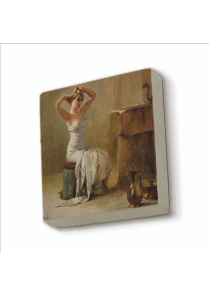 Banyo Sonrası Theodore Jacques Ralli, 1901 Baskılı Doğaltaş MAGNETKRT-142BUZDOLABI Süsü