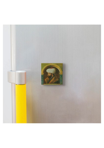 Fatih Sultan Mehmet Değiştirilmiş Çizim Baskılı Doğaltaş MAGNETKRT-089BUZDOLABI Süsü modelleri