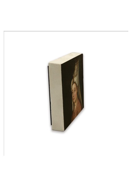 Hürrem Sultan Portre Çizim Baskılı Doğaltaş MAGNETKRT-094BUZDOLABI Süsü fırsatları