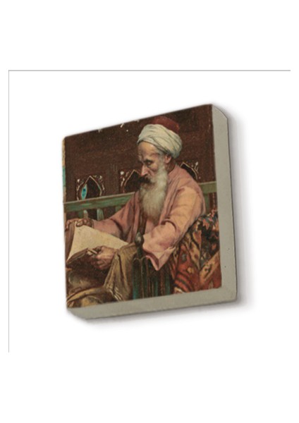 Kitap Okuyan Adam Baskılı Doğaltaş MAGNETKRT-130BUZDOLABI Süsü