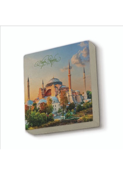Ayasofya Camii Baskılı Doğaltaş MAGNETKRT-001BUZDOLABI Süsü
