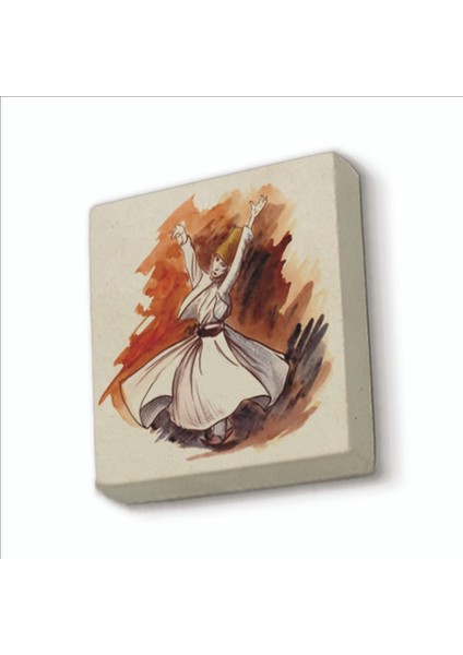 Semazen Baskılı Doğaltaş MAGNETKRT-078BUZDOLABI Süsü