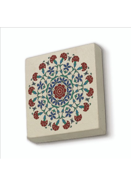 Iznik Çini Desen Baskılı Doğaltaş MAGNETKD-041BUZDOLABI Süsü