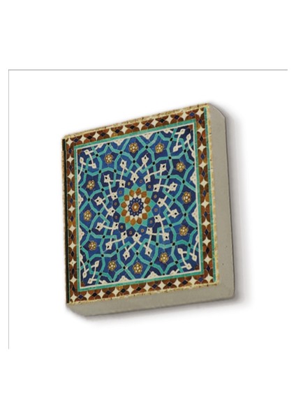 Iran Geometrik Mozaiği Baskılı Doğaltaş MAGNETKD-106BUZDOLABI Süsü