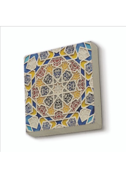 Çini Desen Baskılı Doğaltaş MAGNETKD-014BUZDOLABI Süsü