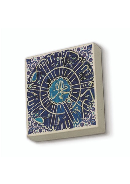 Allah Muhammed Baskılı Doğaltaş MAGNETKH-140BUZDOLABI Süsü