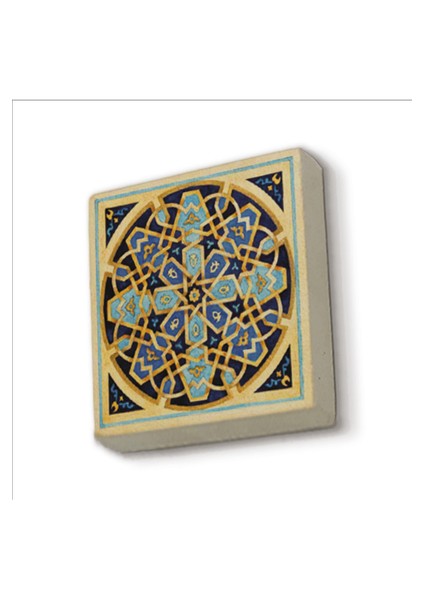 Çini Desen Baskılı Doğaltaş MAGNETKD-020BUZDOLABI Süsü