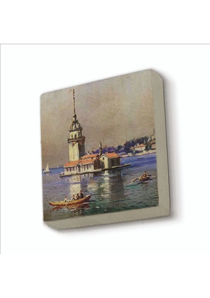 Kız Kulesi Baskılı Doğaltaş MAGNETKRT-017BUZDOLABI Süsü