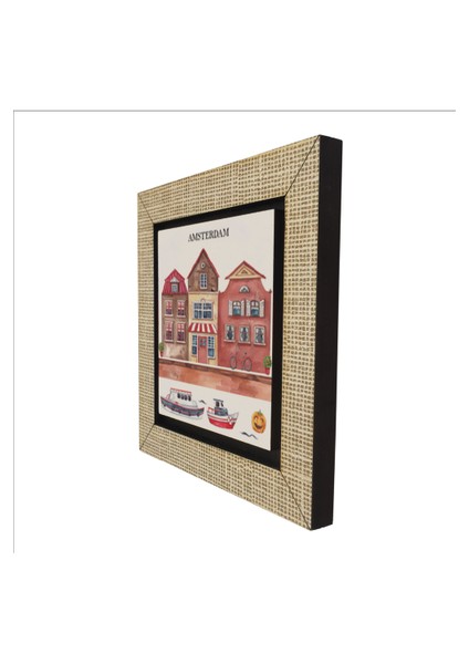 Amsterdam Görseli Baskılı Mdf MAGNETKRG-018BUZDOLABI Süsü indirimleri