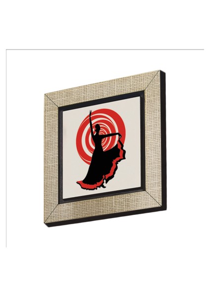 Ispanyol Flamenko Dansçısı Baskılı Mdf MAGNETKRG-063BUZDOLABI Süsü