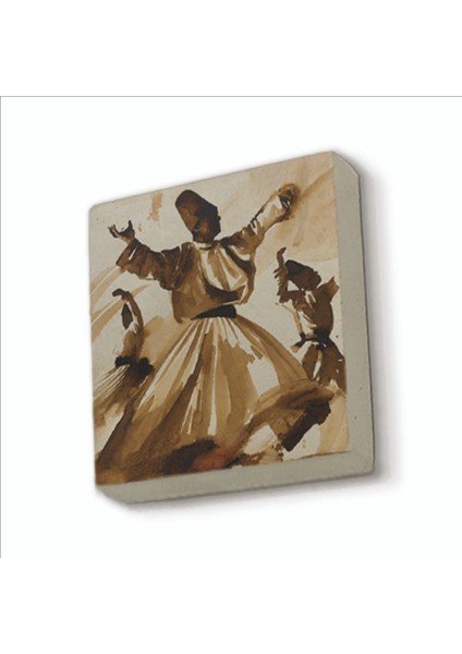 Semazen Baskılı Doğaltaş MAGNETKRT-076BUZDOLABI Süsü