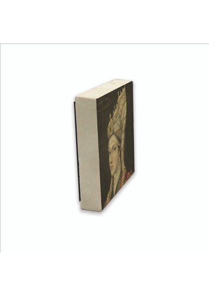 Hürrem Sultan Portre Çizim, Titian Baskılı Doğaltaş MAGNETKRT-095BUZDOLABI Süsü