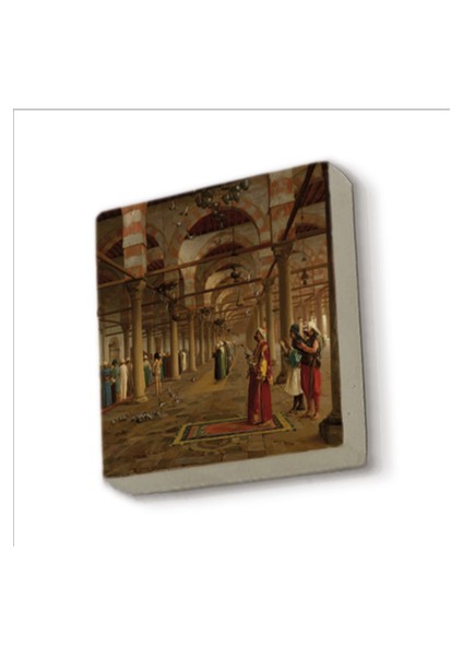 Camide Namaz Kılanlar Jean-Léon Gérôme, 1871 Baskılı Doğaltaş MAGNETKRT-133BUZDOLABI Süsü