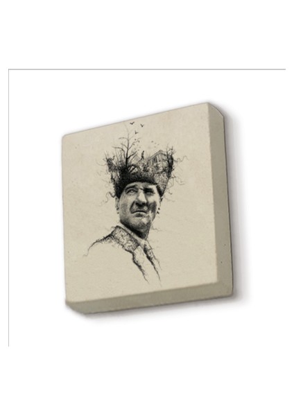 Atatürk Baskılı Doğaltaş MAGNETKRT-105BUZDOLABI Süsü