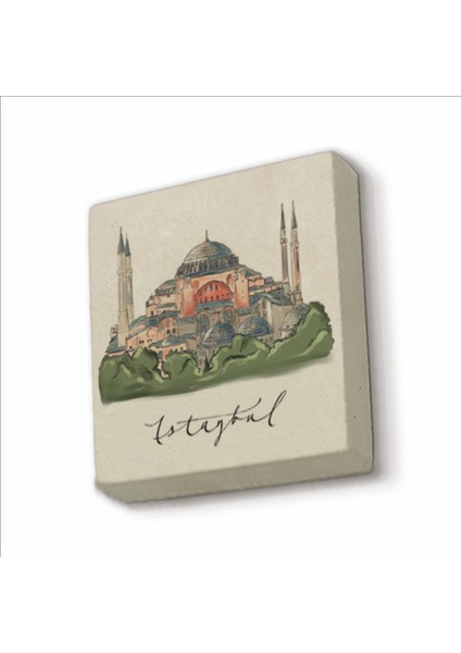 Ayasofya Camii Baskılı Doğaltaş MAGNETKRT-006BUZDOLABI Süsü