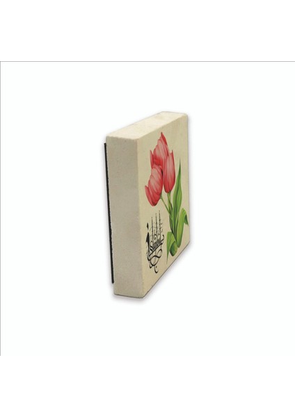 Istanbul Lalesi Baskılı Doğaltaş MAGNETKRT-069BUZDOLABI Süsü