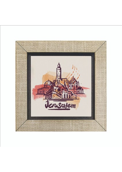 Kudüs Görseli Baskılı Mdf MAGNETKRG-067BUZDOLABI Süsü fırsatları
