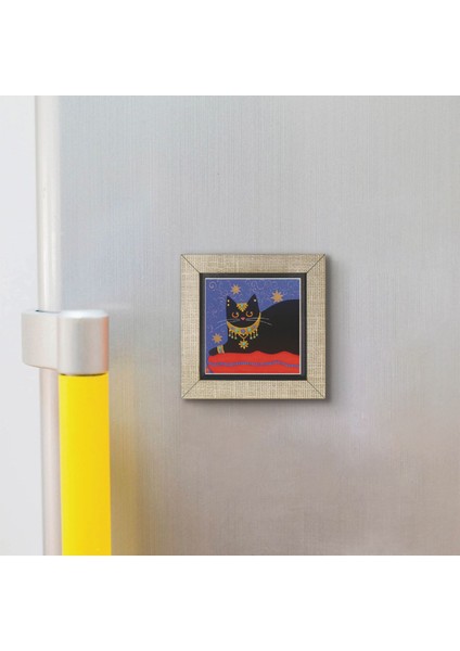 Kedi Baskılı Mdf MAGNETKRG-167BUZDOLABI Süsü modelleri