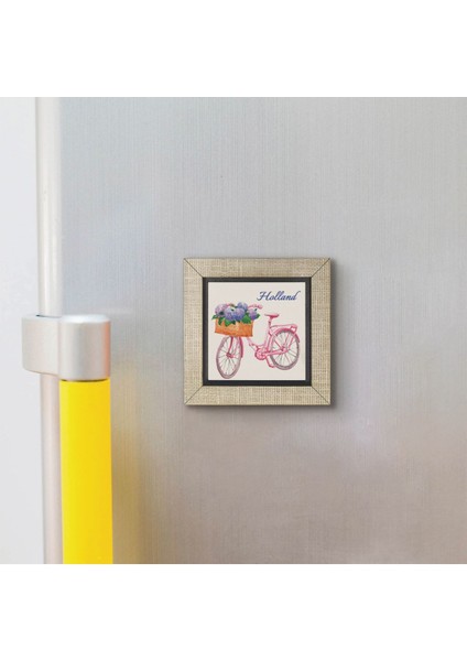 Hollanda Bisklet Görseli Baskılı Mdf MAGNETKRG-036BUZDOLABI Süsü modelleri