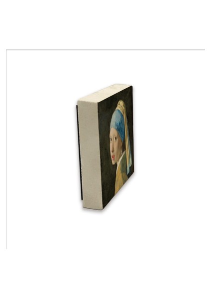 Inci Küpeli Kız Johannes Vermeer, 1665 Baskılı Doğaltaş MAGNETKRG-134BUZDOLABI Süsü fırsatları