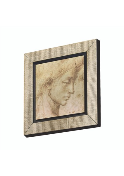 Baş Etüdü Leonardo Da Vinci Baskılı Mdf MAGNETKRG-139BUZDOLABI Süsü