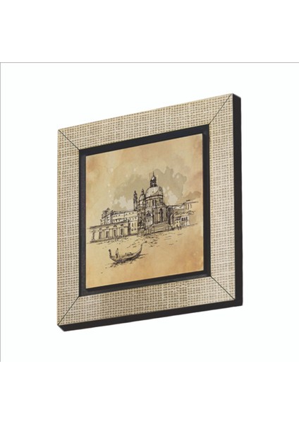 Venedik Görseli Baskılı Mdf MAGNETKRG-050BUZDOLABI Süsü