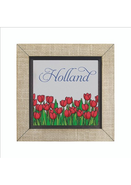 Hollanda Lale Görseli Baskılı Mdf MAGNETKRG-024BUZDOLABI Süsü fırsatları