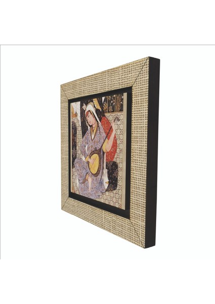 Müzisyen Kadın Minyatür Baskılı Mdf MAGNETKRT-124BUZDOLABI Süsü indirimleri