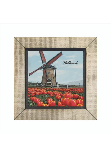 Hollanda Görseli Baskılı Mdf MAGNETKRG-028BUZDOLABI Süsü fırsatları