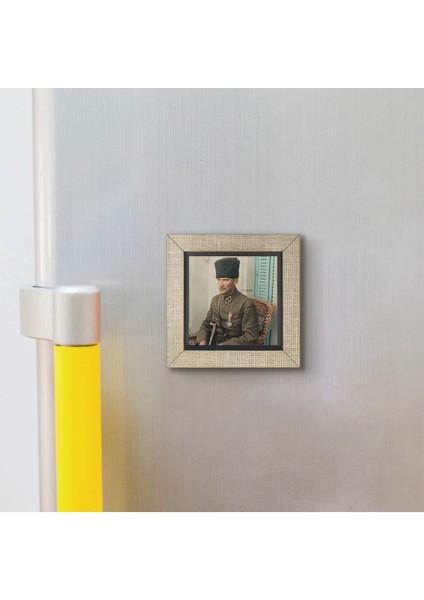 Atatürk Baskılı Mdf MAGNETKRT-104BUZDOLABI Süsü