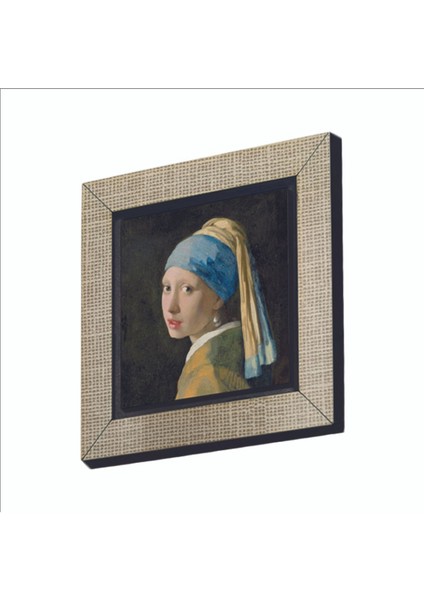 Inci Küpeli Kız Johannes Vermeer, 1665 Baskılı Mdf MAGNETKRG-134BUZDOLABI Süsü