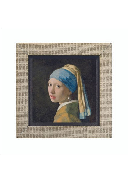 Inci Küpeli Kız Johannes Vermeer, 1665 Baskılı Mdf MAGNETKRG-134BUZDOLABI Süsü