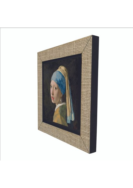 Inci Küpeli Kız Johannes Vermeer, 1665 Baskılı Mdf MAGNETKRG-134BUZDOLABI Süsü
