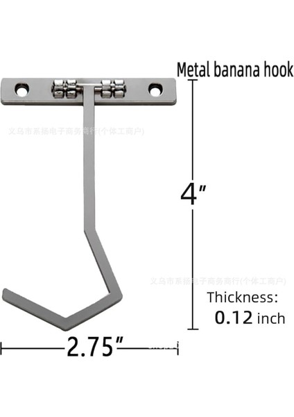 Metal Muz Askısı Dolap Kancası Altında (Yurt Dışından)