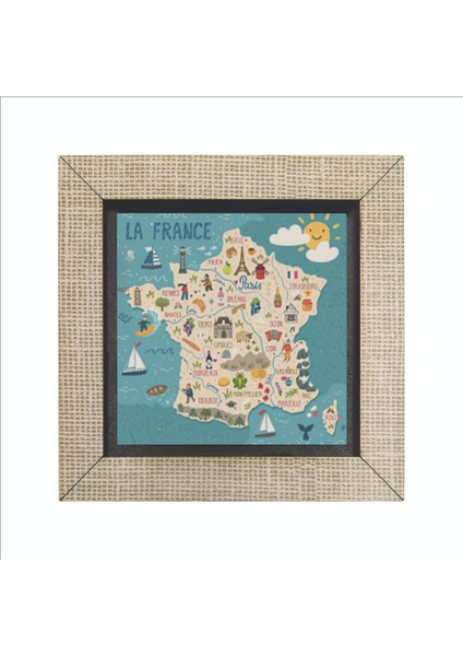 Fransa Sembolleri Baskılı Mdf MAGNETKRG-008BUZDOLABI Süsü fırsatları