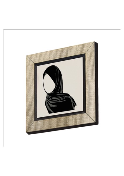 Tesettür Çizimi Baskılı Mdf MAGNETKRG-091BUZDOLABI Süsü