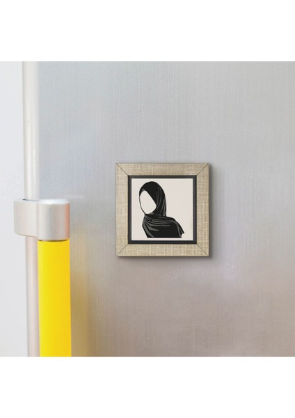 Tesettür Çizimi Baskılı Mdf MAGNETKRG-091BUZDOLABI Süsü modelleri