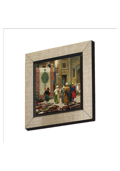 Halı Tüccarı Osman Hamdi Bey, 1888 Baskılı Mdf MAGNETKRT-128BUZDOLABI Süsü