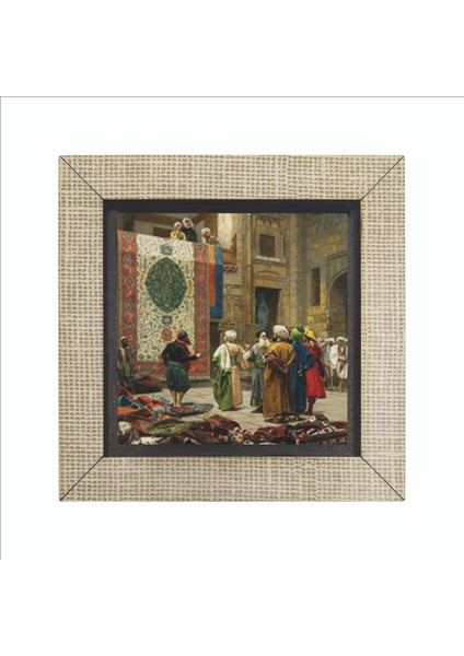 Halı Tüccarı Osman Hamdi Bey, 1888 Baskılı Mdf MAGNETKRT-128BUZDOLABI Süsü fırsatları