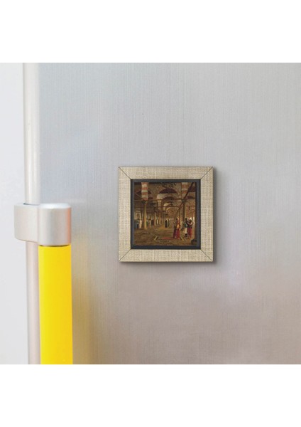 Camide Namaz Kılanlar Jean-Léon Gérôme, 1871 Baskılı Mdf MAGNETKRT-133BUZDOLABI Süsü modelleri