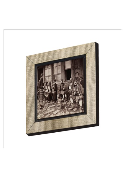 Istanbul’da Bir Kahvehane Fotoğraf, 1905 Baskılı Mdf MAGNETKRT-136BUZDOLABI Süsü