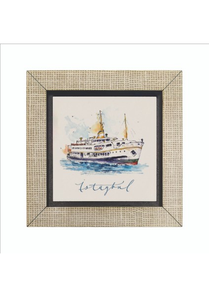 Istanbul Vapur Baskılı Mdf MAGNETKRT-034BUZDOLABI Süsü fırsatları