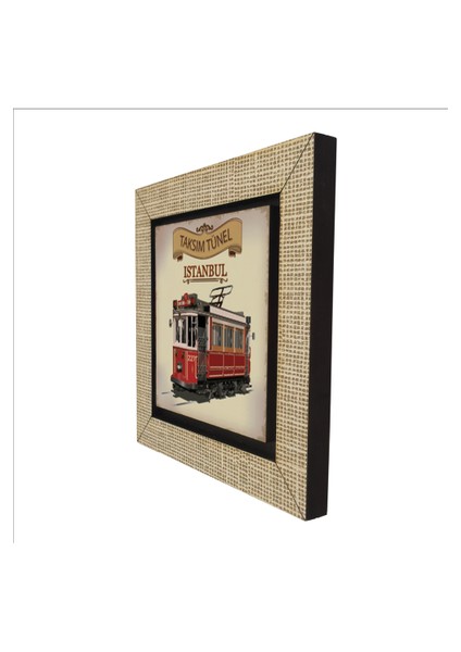 Nostaljik Tramvay Baskılı Mdf MAGNETKRT-049BUZDOLABI Süsü indirimleri