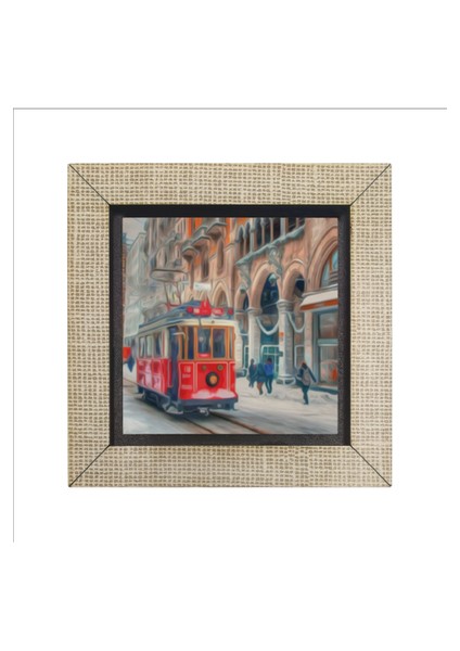 Nostaljik Tramvay Baskılı Mdf MAGNETKRT-046BUZDOLABI Süsü fırsatları