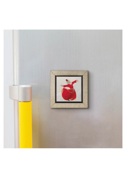 Semazen Baskılı Mdf MAGNETKRT-079BUZDOLABI Süsü