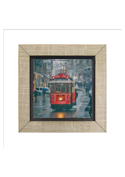 Nostaljik Tramvay Baskılı Mdf MAGNETKRT-048BUZDOLABI Süsü fırsatları