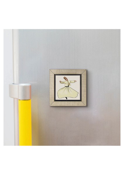 Semazen Baskılı Mdf MAGNETKRT-077BUZDOLABI Süsü